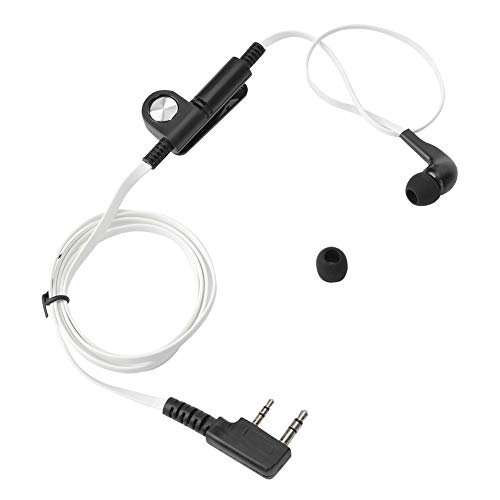 Kopfhörer-Headset, Zwei-Wege-Radio, PTT-Mikrofon, In-Ear-Ohrhörer, Walkie-Talkie für (White) von lvifloae