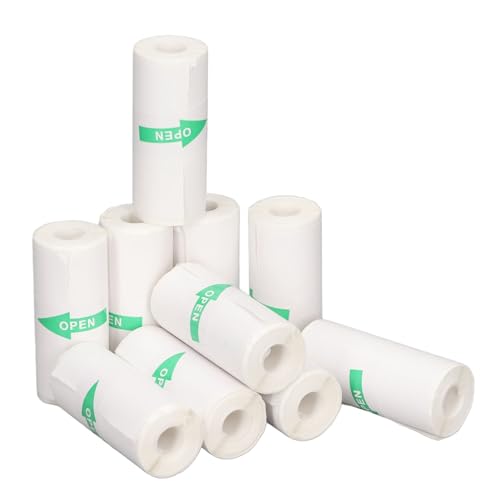 lvifloae 10 Rollen Thermodruckerpapier, tragbares Thermo-selbstklebendes Mini-Druckpapier für Etiketten, falsche Fragen, Fotoprocket-Druckerpapier, 57 x 25 mm lvifloae 10 Rollen Thermodruckerpapier, tragbares Thermo-selbstklebendes Mini-Druckpapier für Etiketten, falsche Fragen, Fotoprocket-Druckerpapier, 57 x 25 mm von lvifloae