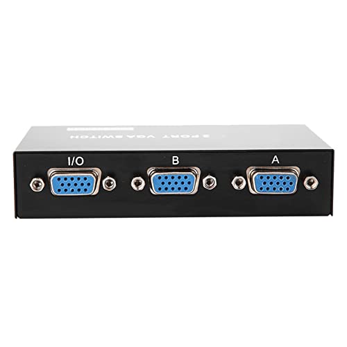 lvifloae 2 in 1 Out VGA-Switch-Splitter, Datensynchronisierung, VGA-Switch, VGA-Splitter für 2 PCs, die Sich 1 und 3 USB-Geräte, Tastatur, Maus, Drucker, Scanner, Lautsprecher von lvifloae