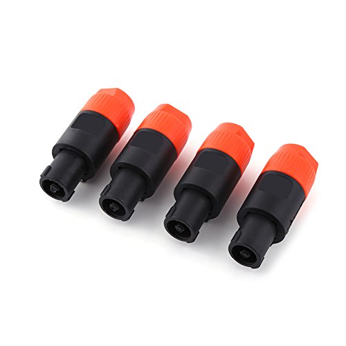 lvifloae 4PCS NL4FC Stecker Lautsprecher Kabel Draht Adapter Stecker Stecker Orange von lvifloae