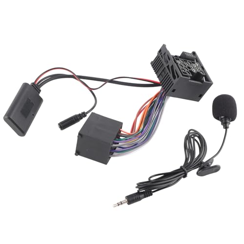 lvifloae Kfz-Bluetooth-Empfänger für E46 320 325 323 328 330 M3 3-Serie mit Mikrofon, 10-poliger Kfz-Bluetooth-Modul-Adapter AUX in Kabelersatz von lvifloae