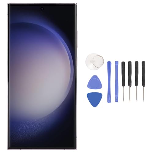 lvifloae Telefon-Touchscreen, Telefon-Touchscreen-Baugruppe, 6,8-Zoll-Digitizer-Bildschirm-Ersatz für Galaxy S23 Ultra 5G SM S918B, internationale europäische Version mit Reparatur (Silber) von lvifloae