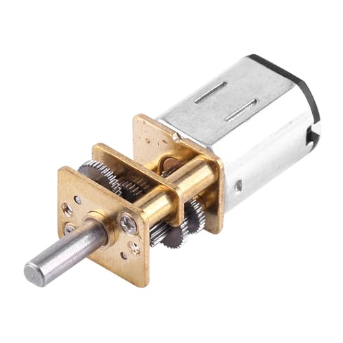 DC Gear Motor, 6V Hoches Drehmoment, 1:1000 für Modellauto, Reduktionsgetriebe 10/15/20 U/min, aus Vollmetall (6V 15RPM) von lyrlody