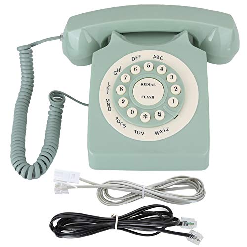 Home Office Dekor Festnetz Grün Vintage Vintage Rotary Dial Home Phone mit Klingelton Antike Telefone für Home Office von lyrlody