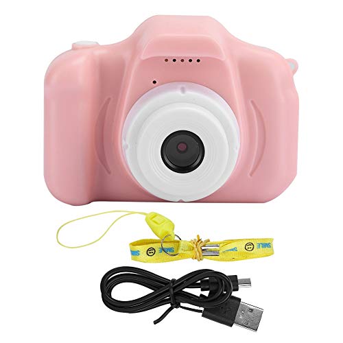 Kinderkamera 2,0 Zoll 1080P Selfie-Kinderkamera mit 32-GB-Karte, Wiederaufladbare -Kinderkamera, 3-9 Jahre Alte Kinder (Rosa - Puqing-Version) von lyrlody