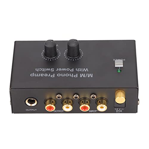 PP500P Phono Preamp Low Noise Operation Record Player Preamplifier 12V Adapter, Macht Jeden Plattenspieler mit Aktuellen Soundsystemen Kompatibel von lyrlody