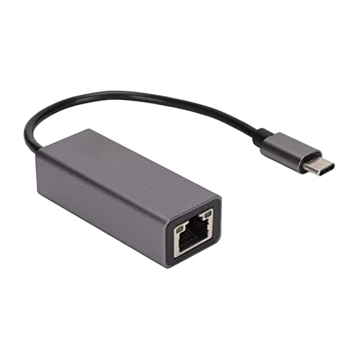 lyrlody Ethernet-Adapter USB C auf RJ45 Ethernet Grau Stable Transmission Type C Adapter für MacBook Pro für Galaxy S9 S8 Note 9100 MB (100 Billionen) von lyrlody