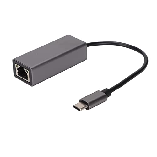 lyrlody Ethernet-Adapter USB C auf RJ45 Ethernet Grau Stable Transmission Type C Adapter für MacBook Pro für Galaxy S9 S8 Note 9100 MB (1000 Megabyte) von lyrlody