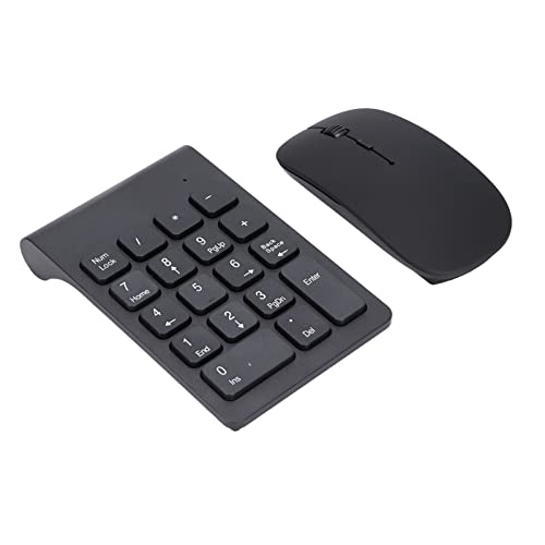 lyrlody Kabelloses Nummernblock-Maus-Set, 2,4GHz-Technologie, 1200 DPI, Nummernblock Nummernblock Maus Combo für Heim, Büro, Reisen, Win 10, mit USB von lyrlody