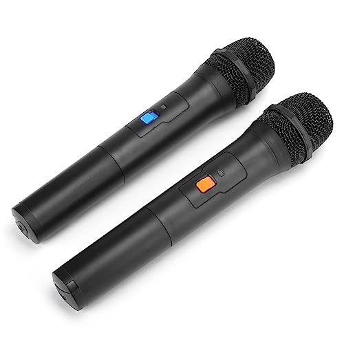 lyrlody V16U Universelles Drahtloses Mikrofon 2 In 1 VHF USB-Empfänger Handmikrofon Schwarz, mit USB-Empfänger Für Karaoke, Live-Aufführungen, Meetings, Kirchen (1 bis 2) von lyrlody