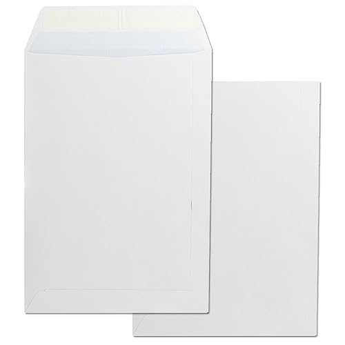 Papierumschläge, Umschlag aus Papier, weiß, Spezialpapier, 260 x 360 mm, Umschlag aus Papier mit Verschluss aus Silikon für Dokumente, Versand oder Aufbewahrung · m-office (2000 Stück, 260 x 36 0 mm Papierumschläge, Umschlag aus Papier, weiß, Spezialpapier, 260 x 360 mm, Umschlag aus Papier mit Verschluss aus Silikon für Dokumente, Versand oder Aufbewahrung · m-office (2000 Stück, 260 x 36 0 mm von m-office