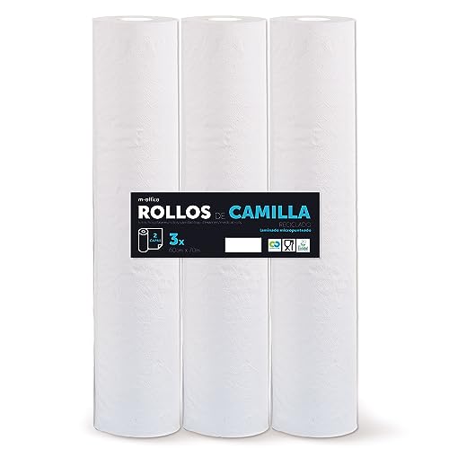 Rolle für Bage, Rolle für medizinische Eingriffe, Massage, Schönheits- und Spa-Behandlungen, Kosmetik- und Massageliege (60 cm x 70 m, recyceltes Laminat, 3 Stück) von m-office