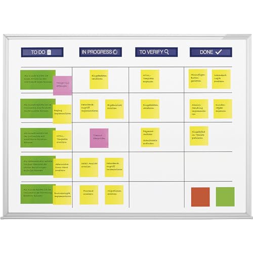 magnetoplan | Scrumboard | XL-Set inkl Zubehör | Tafel-BxH 1800 x 1200 mm von magnetoplan