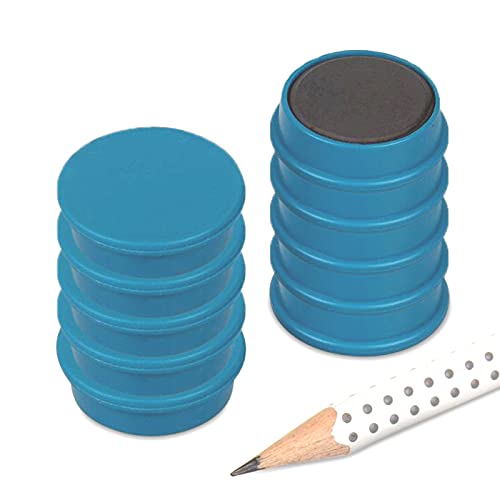 10x Pinnwandmagnete/Büromagnete (magnets4you) | Türkis | Ø 25 x 8 mm | hält 700 g | Ferrit | für Whiteboard, Kühlschrank, Büro, Schule, Tafel von magnets4you