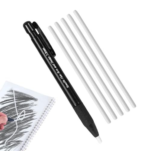 manhegari Einziehbarer Radiergummi, Radierstift für Künstler – 3,8 mm Spitze, einziehbarer Radierstift mit 5 Nachfüllungen für Zeichnen, Zeichnen, Skizzieren, Korrektur manhegari Einziehbarer Radiergummi, Radierstift für Künstler – 3,8 mm Spitze, einziehbarer Radierstift mit 5 Nachfüllungen für Zeichnen, Zeichnen, Skizzieren, Korrektur von manhegari