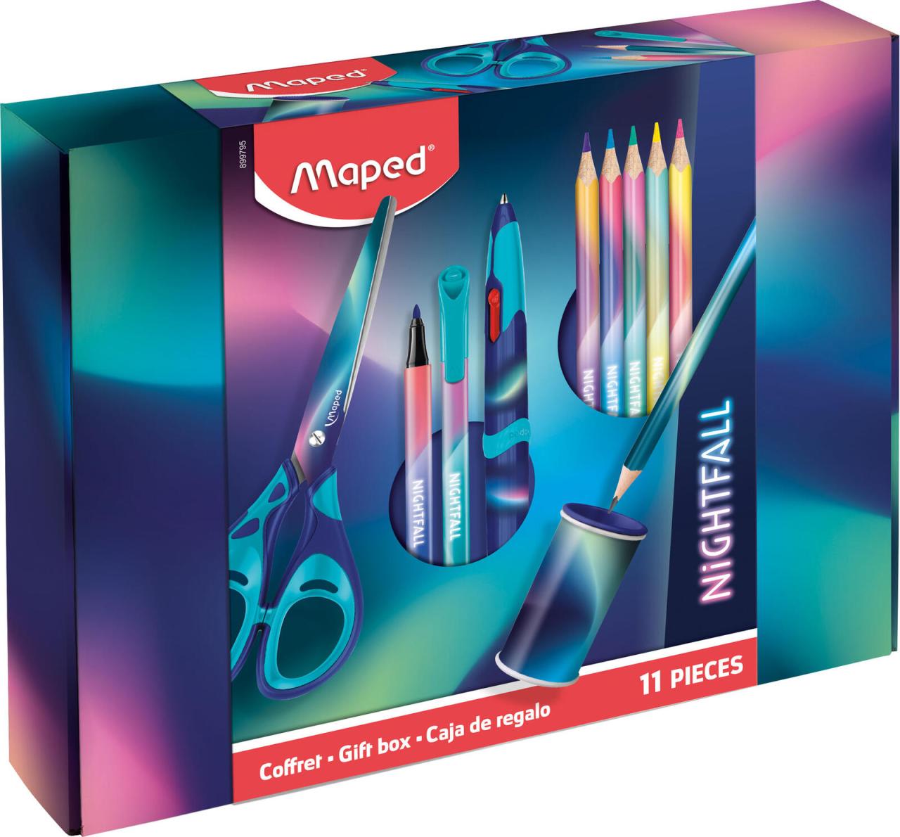 maped Schreibset NIGHTFALL bunt von maped