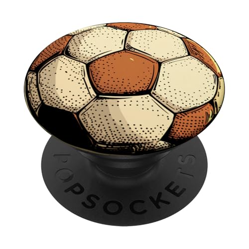 Fussball Ball Muster Print PopSockets Klebender PopGrip von marabonsDesignsForSoccerFans