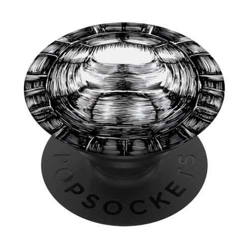 Schildkröten Panzer Muster Print Schwarz Weiß PopSockets Klebender PopGrip von marabonsDesignsForTurtleFans