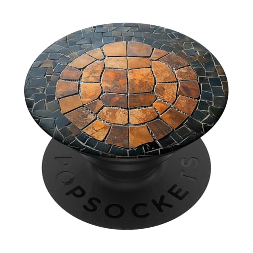 Schildkröten Panzer Schildkrötenpanzer Mosaik Muster Print PopSockets Klebender PopGrip von marabonsDesignsForTurtleFans