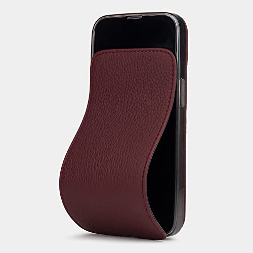 Marcel Robert - Handytasche aus Leder für iPhone 14 - patentiertes Modell - ultradünn - handgefertigt in Frankreich - Bordeaux von Marcel Robert