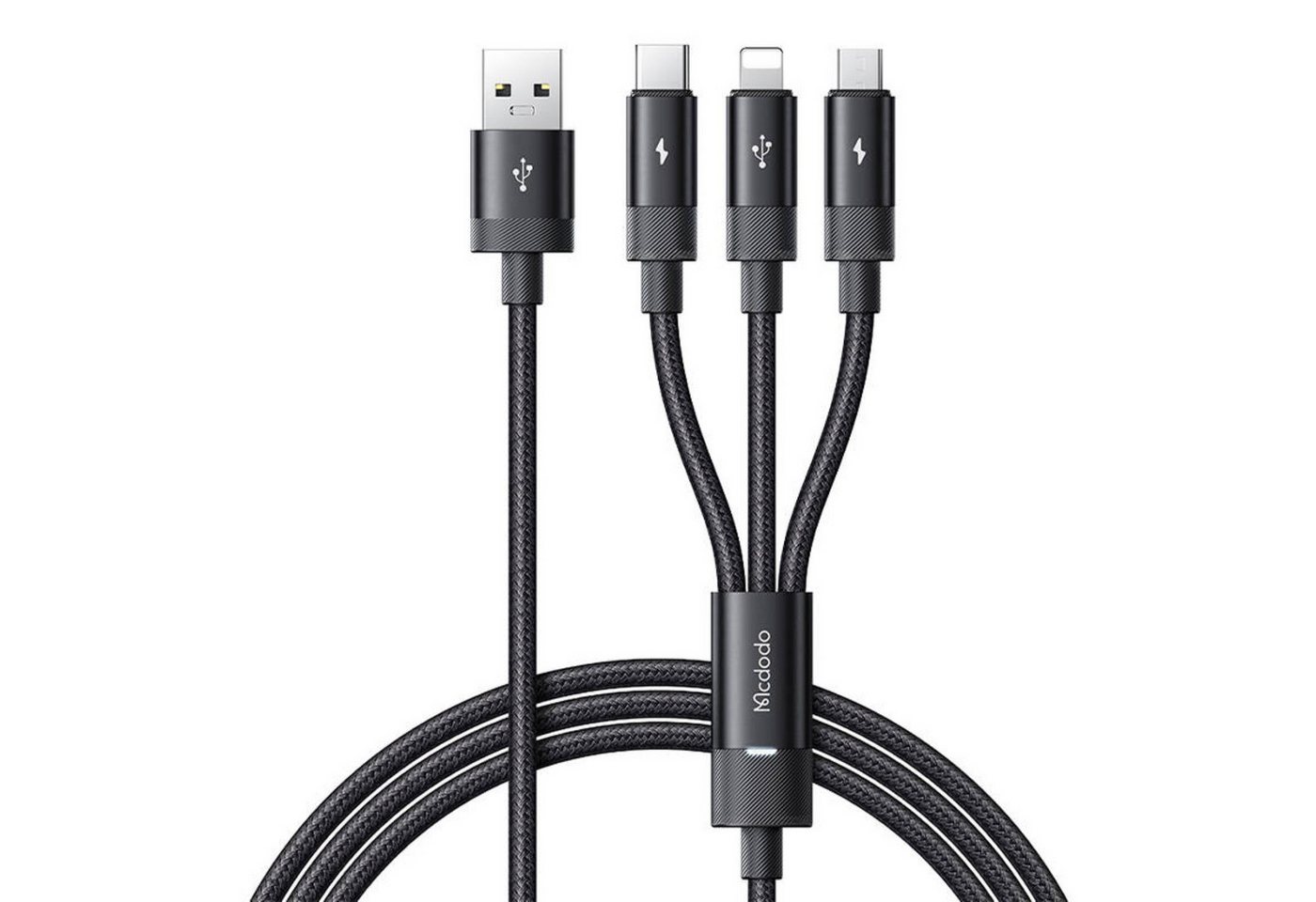 mcdodo 3in1 USB to USB-C / iPhone-Kabel / Micro-USB Kabel CA-5790, 3.5A, 1.2m Smartphone-Kabel, (120 cm) von mcdodo