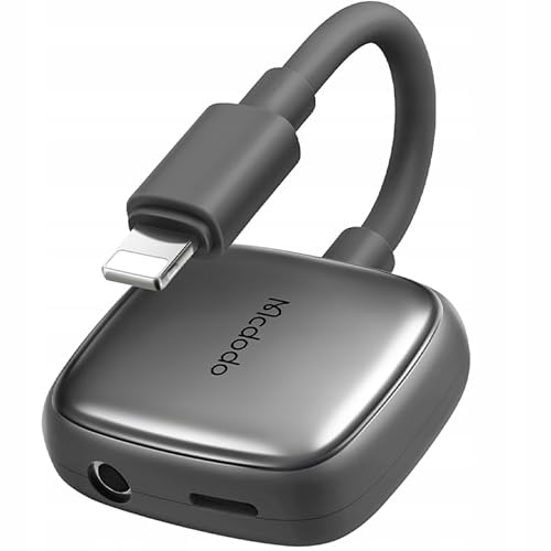 mcdodo Lightning auf AUX Mini Jack 3,5 mm + Lightning Adapter, CA-2740 (Grau) von mcdodo