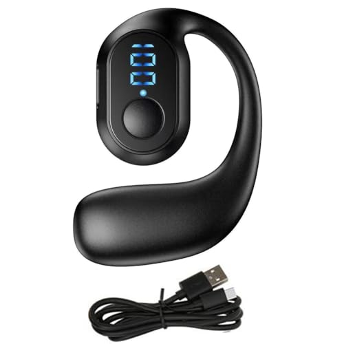 meiyan Digitalanzeige, Einzelnes Ohr, Hängendes Ohr, Bluetooth-Headset, Offenes Bluetooth 5.3, Kabelloses Headset, Kopfhörer, Schwarz von meiyan