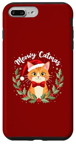 Hülle für iPhone 7 Plus/8 Plus Meowy Catmas Süße Katze Weihnachtsmannmütze Xmas Katzenliebhaber Frauen Mädchen von meowy Catmas cat Christmas cute kitten cats Santa