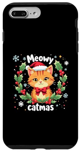 Hülle für iPhone 7 Plus/8 Plus Meowy Catmas Süße Katze Weihnachtsmannmütze Xmas Katzenliebhaber Frauen Mädchen von meowy Catmas cat Christmas cute kitten cats Santa