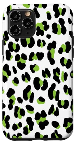 Hülle für iPhone 11 Pro Handyhülle Leopard Muster Schwarz Gelbgrün Weiß von merchtotal