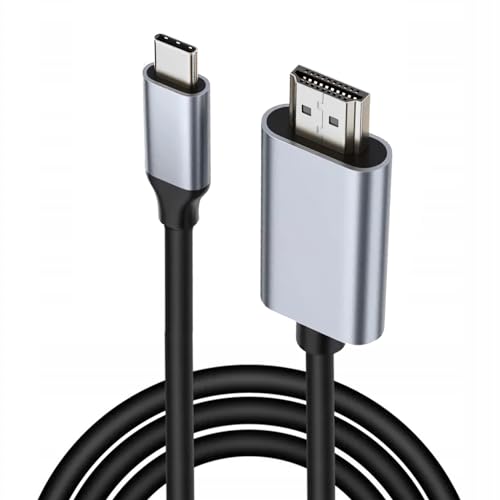 Adaptateur USB C vers HDMI mit 2M Kabel, Thunderbolt 4 Kompatibel, für MacBook 2016/2017, Samsung Galaxy S8/S8+/Note8, Huawei Mate 10/10 Pro, 4K Ultra HD für Streaming und Präsentationen, Plug & Play von meukcez