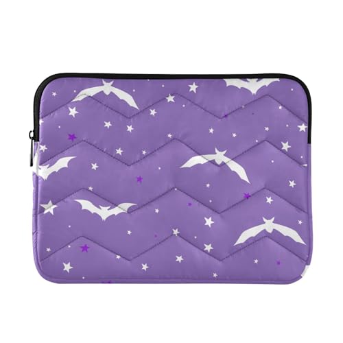 Laptop-Etui 13-14 Zoll wasserdicht Ärmel für Laptops glücklich Halloween lila Laptop-Tasche mit Reißverschluss für Laptop von miaozhen