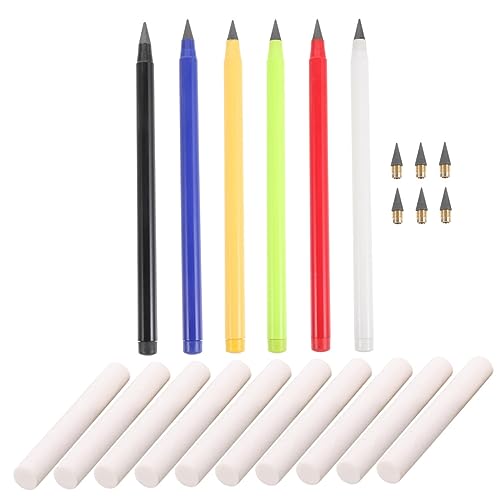 minkissy Tintenloses Bleistift-set Wiederverwendbare Schreibstifte für Jungen und Mädchen Kein Anspitzen Erforderlich Langlebige Zeichenstifte Radiergummi für Die Schule Kunst von minkissy