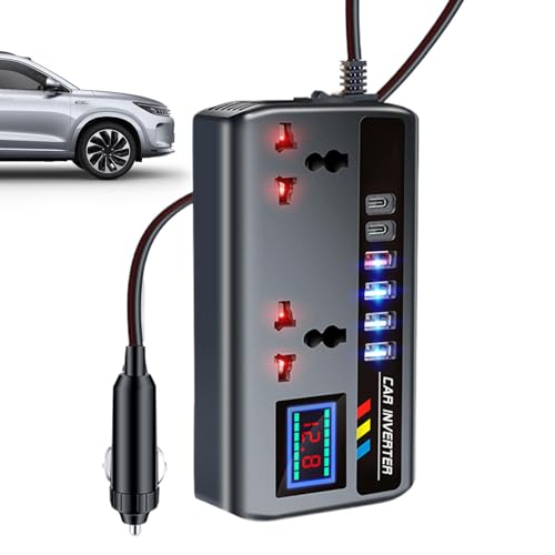 Auto-Wechselrichter, tragbarer Auto-Wechselrichter, 12 V auf 220 V, Fast Charging Inverter für Fahrzeuge, 12 V auf 220 V Konverter, tragbarer Wechselrichter für Auto von mivceklw