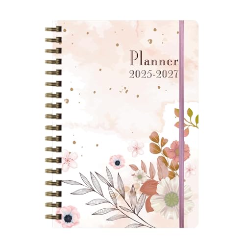 Monthly Planer 2025, 2025 bis 2027 Kalendar, Spiral Bound Planner, 3 Jahre Planer mit Spiral Bound, langer Term-Planer und Sturdy Cover für Zuhause, Büros und Personal Life (1 Stück) von mivceklw