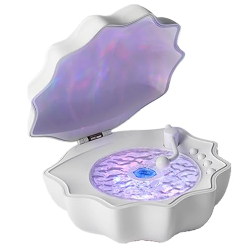 mivceklw Shell Speaker Light, tragbarer LED-Nachtlicht-Lautsprecher, Shower Speaker mit Ambient-Licht, wasserdichter Musik-Player mit Ambient-Licht für Schlafzimmer, Wohnzimmer, Outdoor von mivceklw