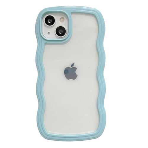 miyonsin Handyhülle für iPhone X/XS, Hülle Transparent Slim Silikon TPU für iPhone X/XS, Stoßfest Kratzfest Handyhülle für Frauen Mädchen Ganzkörper-Case, Blau von miyonsin