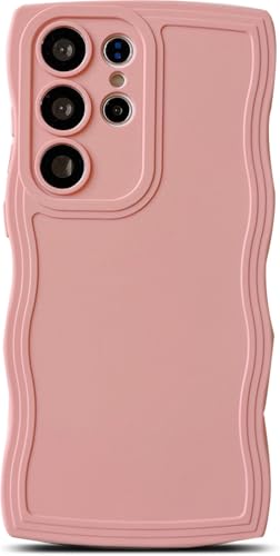 miyonsin Hülle für Honor 30 Pro/Honor 30 Pro Plus, Niedliche lockige Wellen Rahmenform Muster Silikon Handyhülle, Flexible TPU Silikonhülle für Frauen Mädchen, Stoßfeste Schutzhülle, Rosa von miyonsin