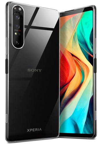 moex Aero Case kompatibel mit Sony Xperia 1 II - Hülle aus Silikon, komplett transparent, Klarsicht Handy Schutzhülle Ultra dünn, Handyhülle durchsichtig einfarbig, Klar von moex