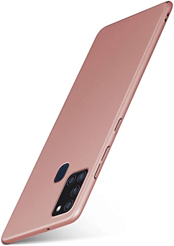 moex Alpha Case für Samsung Galaxy A21s Hülle Ultra Dünn, Schutzhülle mit erhöhtem Kameraschutz, Slim Cover Hardcase Backcover, Dünnste Handyhülle Minimalistisch, Rosegold von moex