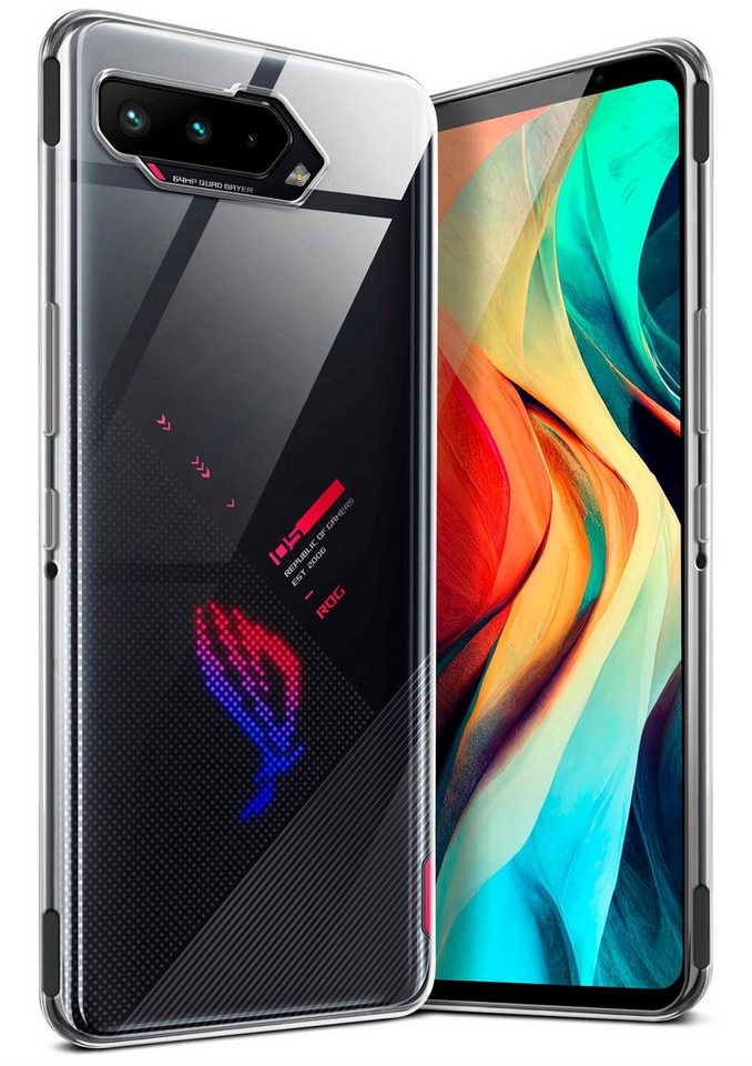 moex Handyhülle Aero Case für Asus ROG Phone 5s, Hülle durchsichtig, Transparent Silikon Cover Schutzhülle Silikonhülle von moex