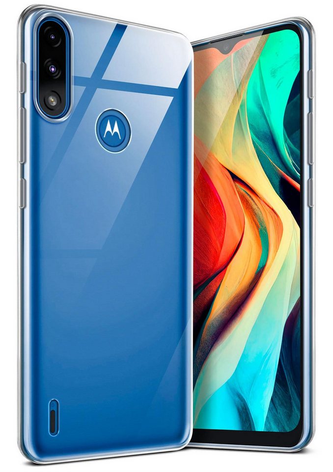 moex Handyhülle Aero Case für Motorola Moto E7i Power, Hülle durchsichtig, Transparent Silikon Cover Schutzhülle Silikonhülle von moex