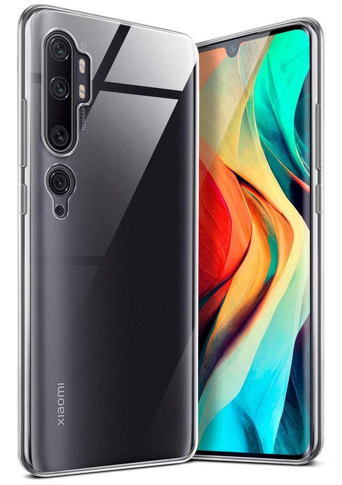 moex Handyhülle moex® Aero Case für Xiaomi Mi Note 10 Pro, Hülle Silikon durchsichtig, Clear Schutzhülle Transparent Silikonhülle von moex