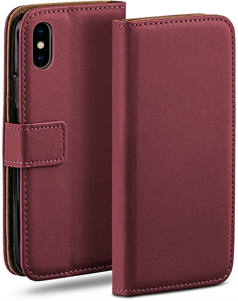 moex Handyhülle moex® Book Case für Apple iPhone XS, Hülle mit Kartenfach Klapphülle PU Leder, Flip Case Wallet Lederhülle von moex