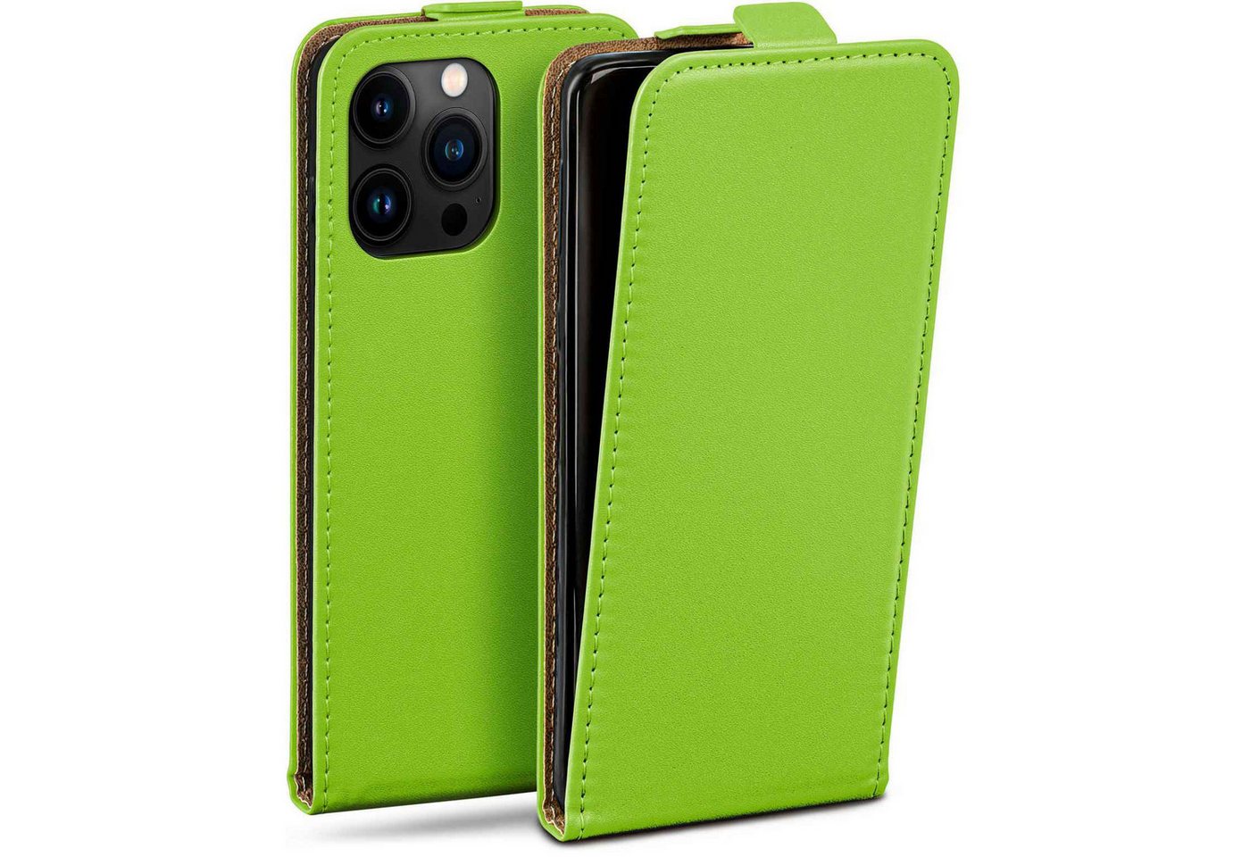 moex Handyhülle moex® Flip Case für Apple iPhone 16 Pro, Flip Case Klapphülle aus PU Leder, Hülle klappbar mit 360 Grad Schutz von moex