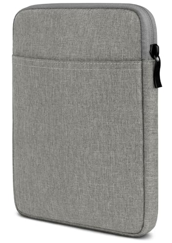 moex Tablet Tasche für Apple iPad Mini (5. Generation - 2019) – Sleeve Hülle mit Fach für Zubehör, Polyesterfaser Schutzhülle Minimalistisch mit Reißverschluss, Wasserabweisend, Grau von moex