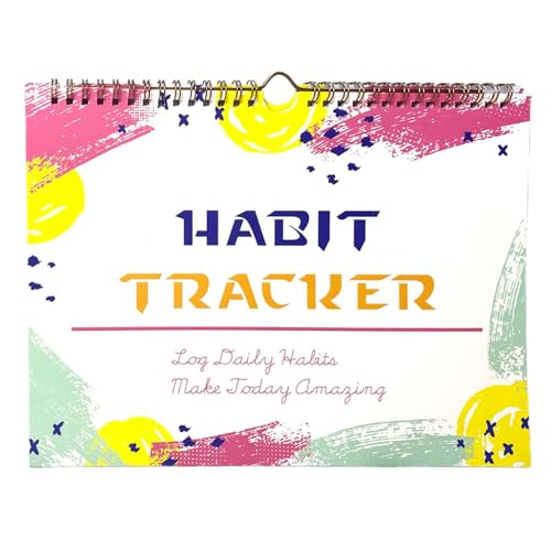 moonyan Undatiertes tägliches wöchentliches Tracker-Tagebuch, Habit Tracker-Kalender,Wöchentliche Aufgabentabelle für Erwachsene | Tägliches Habit-Tracker-Tagebuch mit beschreibbaren Zielen. von moonyan