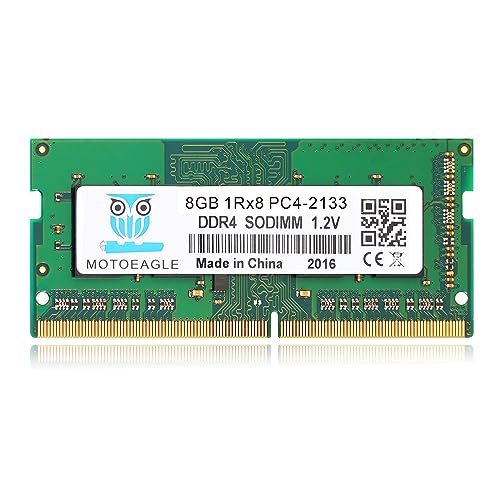 8GB 1RX8 DDR4 2133 MHz SODIMM PC4-17000 (PC4-2133P) CL15 Nicht-ECC Laptop RAM Arbeitsspeicher von motoeagle