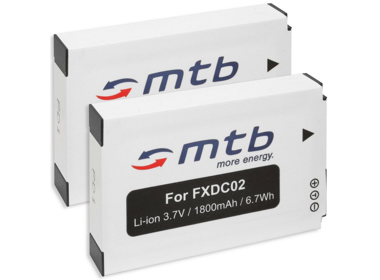 mtb more energy [BAT-391 - Li-Ion] Kamera-Akku kompatibel mit Akku-Typ Drift FXDC02 1800 mAh (3,7 V), passend für: Drift HD Ghost, Ghost-S… von mtb more energy