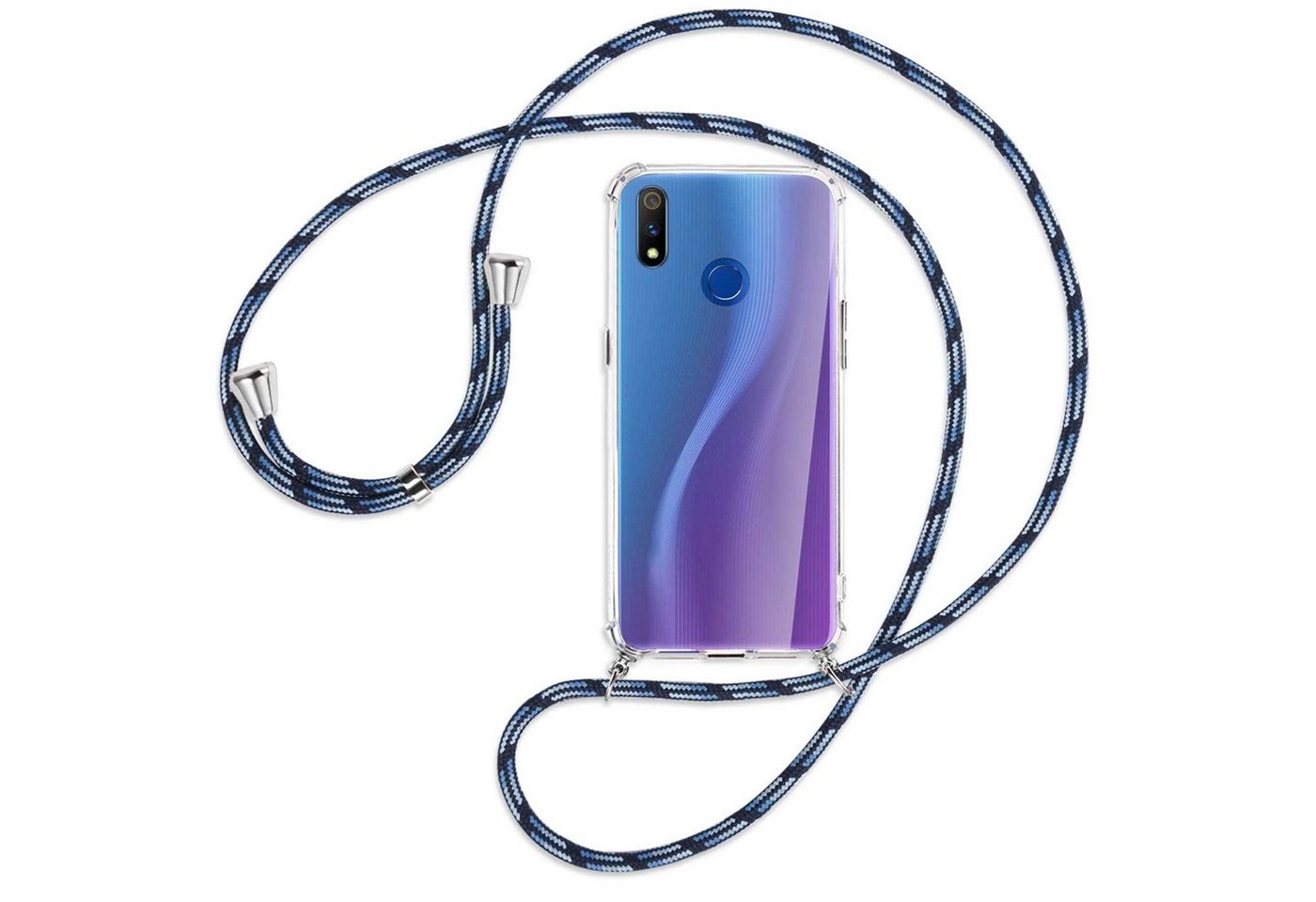 mtb more energy Handykette für Realme 3 Pro (X Lite,RMX1851, 6.3) [S], Umhängehülle mit Band [NC-155-S] von mtb more energy